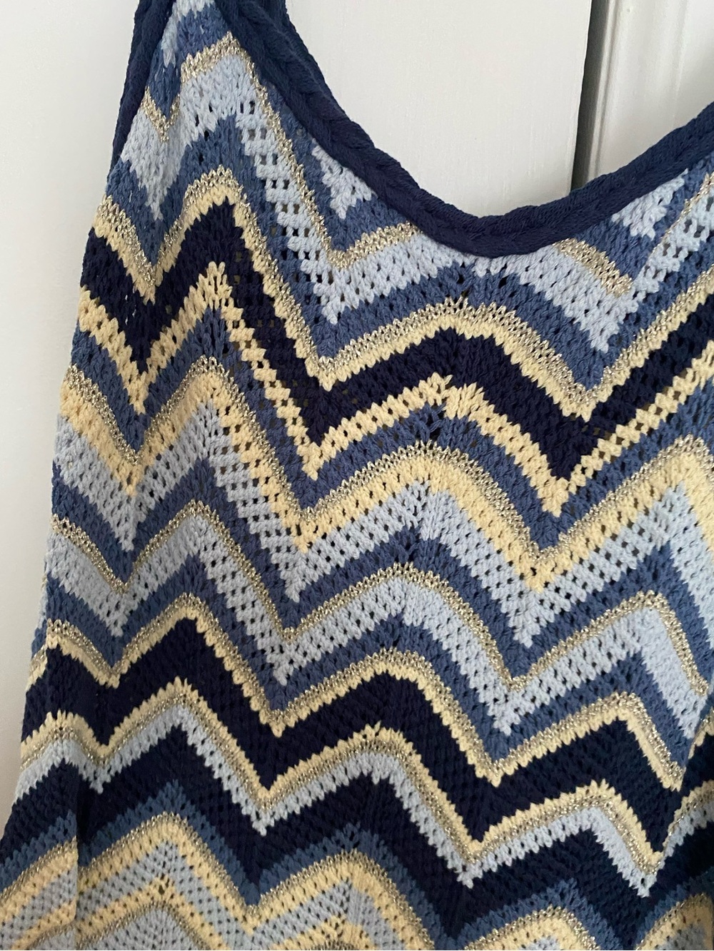 Maje Crochet Knit Maxi Dress 40 L 8 - Picture 6 of 8